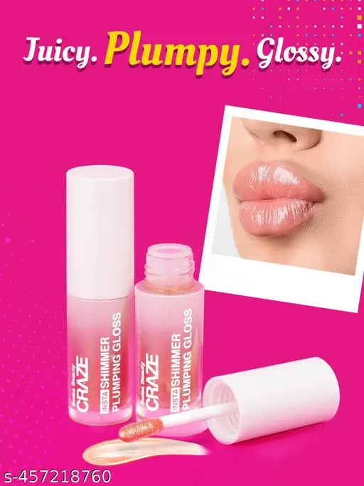 Swiss Beauty CRAZE Insta Shimmer Plumping Gloss |Super Glossy | Non-sticky  & Moisturising  1 Main Character