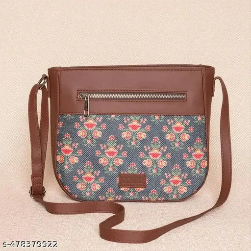 Zouk Mughal Garden Print U-Shaped Sling Bag
