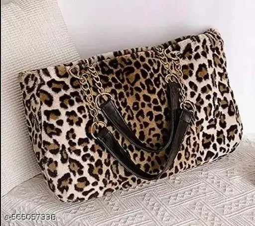 Fancy Tiger Print Soft Handbag For Girls