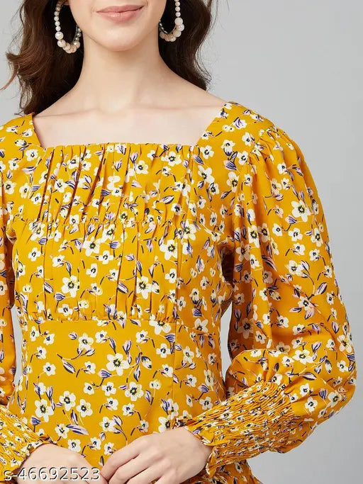 Marie Claire Women's Mustard Tops & Tunics