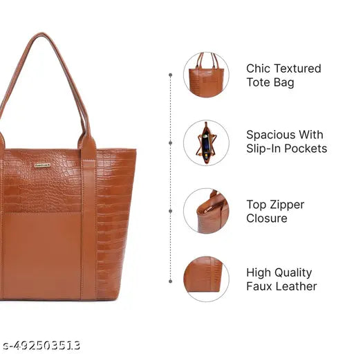 Textured Tote Bag for Women
