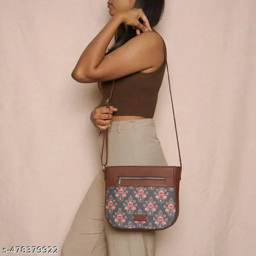 Zouk Mughal Garden Print U-Shaped Sling Bag