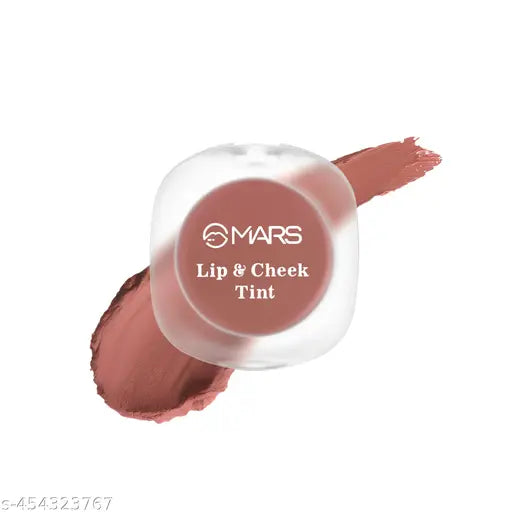 MARS Lip & Cheek Tint for Bold Pop Color | Demi Matte Finish | Dual Function | Buildable High Pigmentation | Long-Lasting Color | Weightless Wear | (2.8 gm) (03-Support Your Growth)