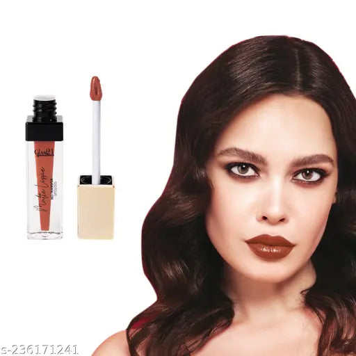 Glam21 Matte Lippie No Transfer Lip Gloss | Lightweight and comfortable| Creamy Matte Formula - 4 gm | Wild Smoke-13