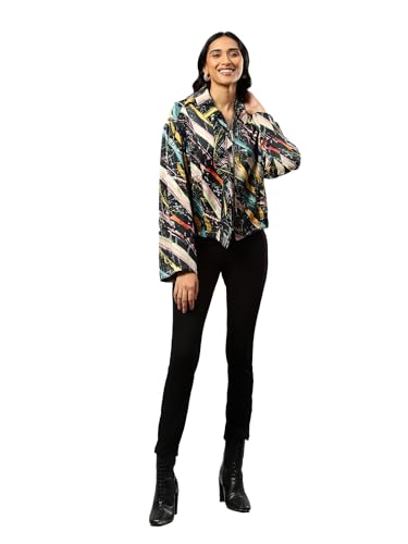 Label RITU KUMAR Black Printed Jacket - SaumyasStore