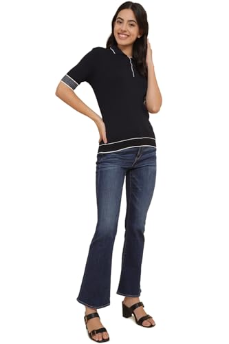 Allen Solly Women's Regular Fit Blouse (Black) - SaumyasStore