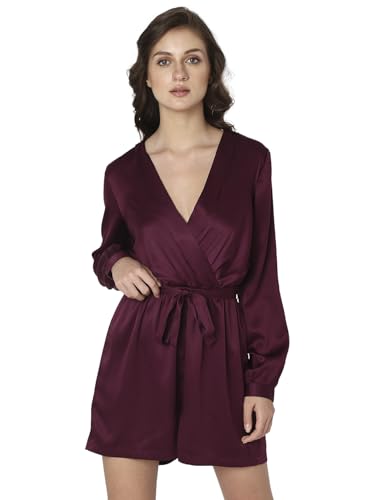 VERO MODA Women's Polyester A-Line Mid-Thigh Length Dress (Pickled Beet) - SaumyasStore