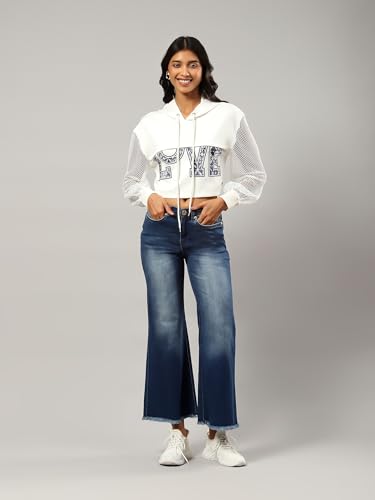 Label RITU KUMAR White Solid Sweatshirt - SaumyasStore