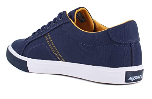 Sparx Men  Navy Blue Golden Yellow Casual Shoes - SaumyasStore