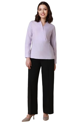 Allen Solly Women's Regular Fit Blouse (Lilac) - SaumyasStore