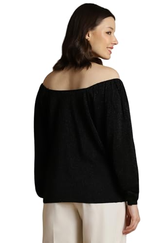 Allen Solly Women's Regular Fit Blouse (Black) - SaumyasStore