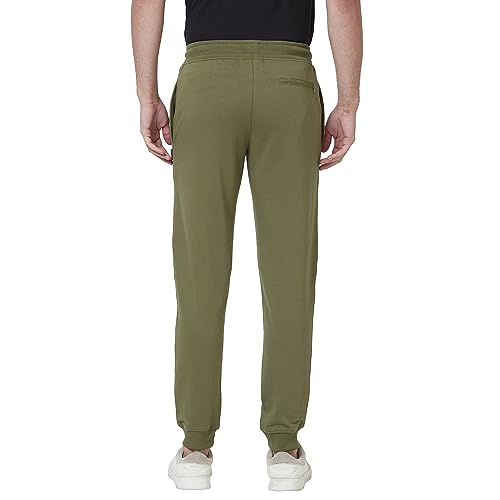 Giordano Men's Mid-Rise Slim Fit Joggers - Olive - SaumyasStore