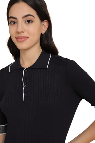 Allen Solly Women's Regular Fit Blouse (Black) - SaumyasStore