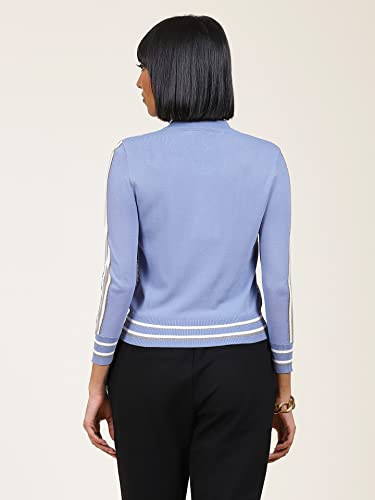 Label RITU KUMAR Powder Blue Front Open Jacket - SaumyasStore