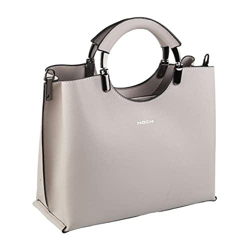 Mochi Womens Synthetic Beige Satchel Bags (One Size) - SaumyasStore