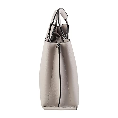 Mochi Womens Synthetic Beige Satchel Bags (One Size) - SaumyasStore