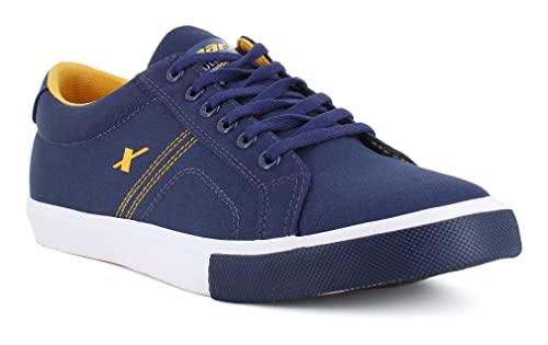 Sparx Men  Navy Blue Golden Yellow Casual Shoes - SaumyasStore