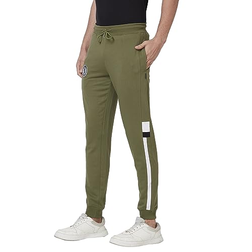 Giordano Men's Mid-Rise Slim Fit Joggers - Olive - SaumyasStore