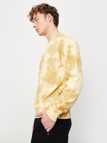 Max Mens Sweatshirt,Mustard,L - SaumyasStore