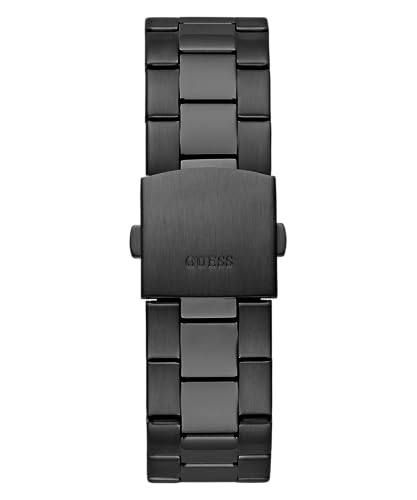 GUESS Men Black Round Stainless Steel Dial Analog Watch - SaumyasStore