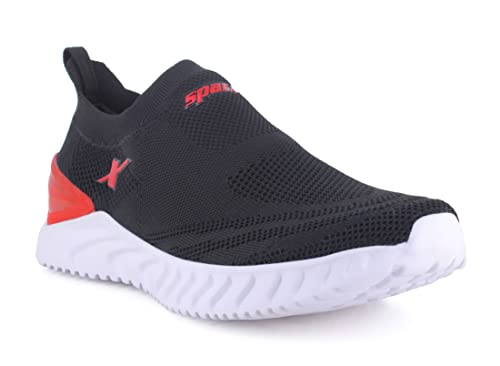 Sparx Mens  BlackRed Walking Shoe - SaumyasStore