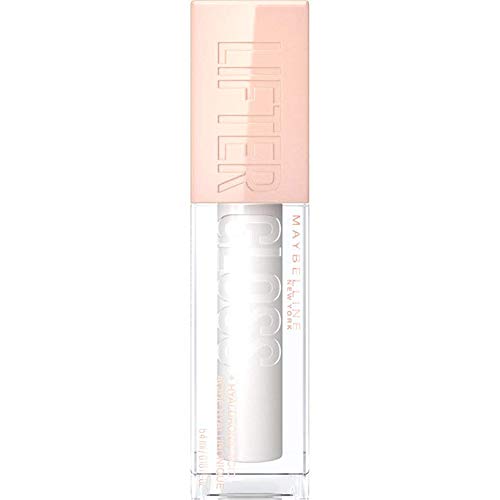 Maybelline Lifter Gloss, Hydrating Lip Gloss with Hyaluronic Acid, High Shine for Plumper Looking Lips, Pearl, Silver Pearl Clear, 0.18 Ounce - SaumyasStore