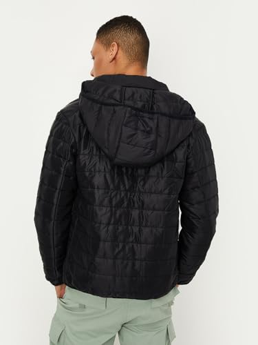 Max Men's A-Line Coat (EDCJKWI2311LT_Black_S - SaumyasStore