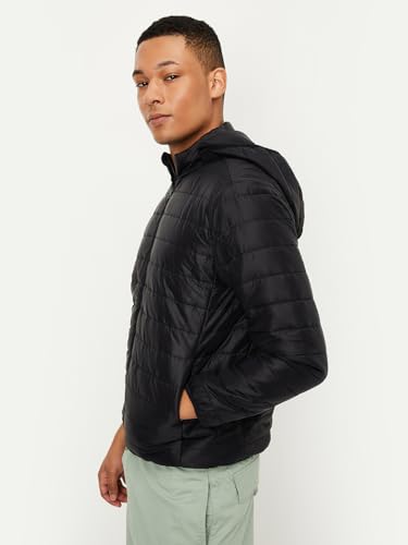 Max Men's A-Line Coat (EDCJKWI2311LT_Black_S - SaumyasStore