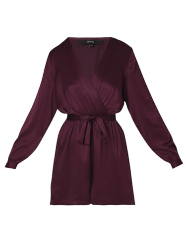 VERO MODA Women's Polyester A-Line Mid-Thigh Length Dress (Pickled Beet) - SaumyasStore