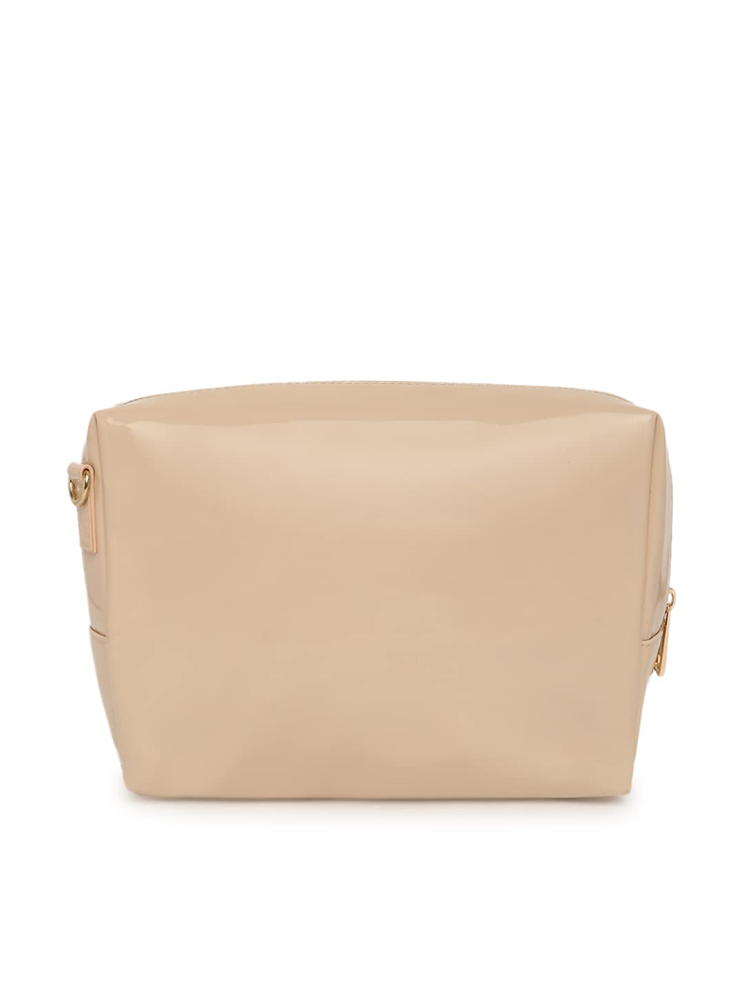 KLEIO Patent PU Leather Sling Crossbody Pouch for Women and Girls (HO8061KL-CR)(CREAM) - SaumyasStore