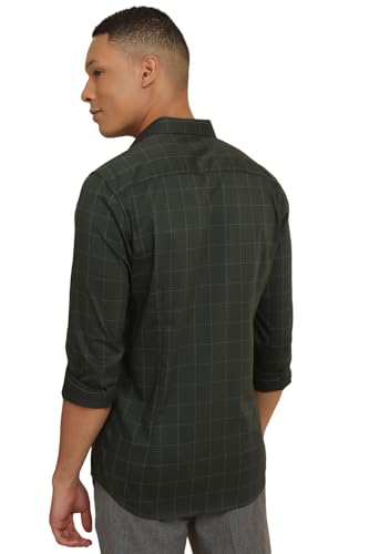 Allen Solly Men's Slim Fit Shirt (ASSFCUMOFH79563_Green - SaumyasStore
