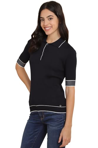 Allen Solly Women's Regular Fit Blouse (Black) - SaumyasStore