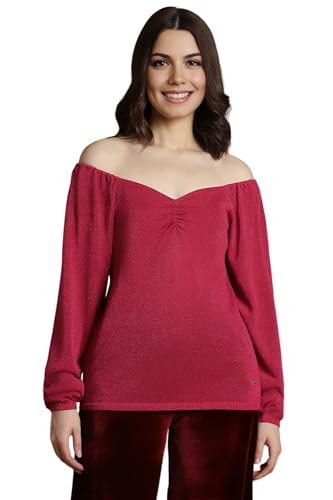 Allen Solly Women's Regular Fit Blouse (Pink) - SaumyasStore
