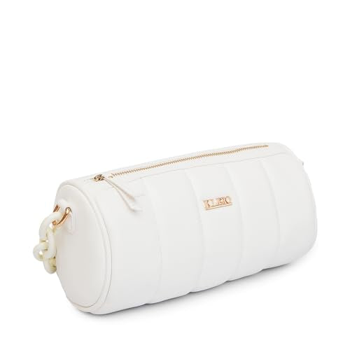 KLEIO Vegan Leather Quilted Crossbody Sling Bag For Women with Zip Closure (White) | Casual Cross body Bag for Girls for Everyday Use | Suitable for Parties, Functions, College & Office - SaumyasStore