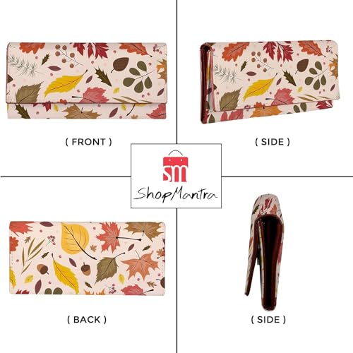 ShopMantra Wallet for Women's | Women's Wallet | Clutch | Vegan Leather | Holds Upto 6 Cards | 2 Notes and 1 Coin Compartment | Magnetic Closure | Multicolor - SaumyasStore