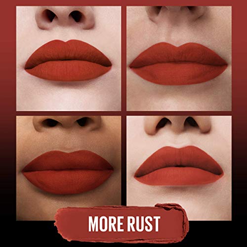 Maybelline Color Sensational Ultimatte Matte Lipstick, Non-Drying, Intense Color Pigment, More Rust, Rusty Red, 1 Count - SaumyasStore