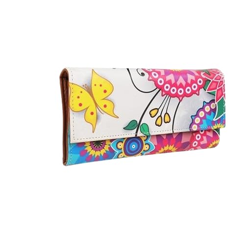 ShopMantra Wallet for Women's | Women's Wallet | Clutch | Vegan Leather | Holds Upto 11 Cards 1 ID Slot | 2 Notes and 1 Coin Compartment | Magnetic Closure | Multicolor - SaumyasStore