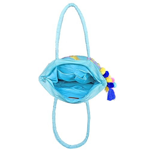 Boho Girl Multicolor Chateau Rose Beaded Tote For Women and Girls - SaumyasStore