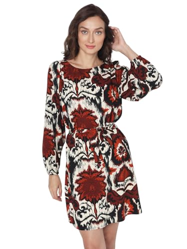 VERO MODA Women's Polyester A-Line Mini Dress (Black) - SaumyasStore