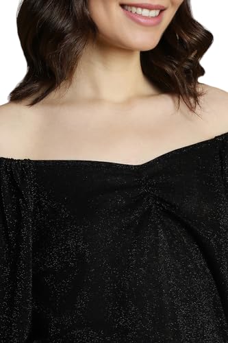 Allen Solly Women's Regular Fit Blouse (Black) - SaumyasStore