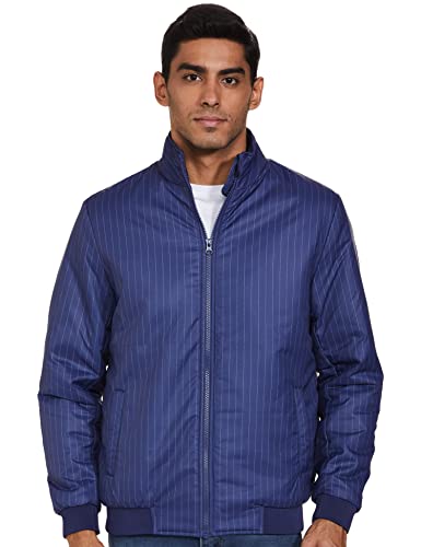 Amazon Brand - Symbol Polyester Men's Quilted Jacket (Aw22-Sy-Lw-Jk-06_Dnm Blue_L) - SaumyasStore