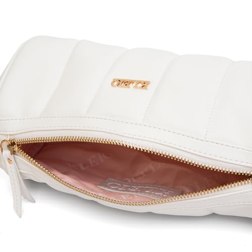 KLEIO Vegan Leather Quilted Crossbody Sling Bag For Women with Zip Closure (White) | Casual Cross body Bag for Girls for Everyday Use | Suitable for Parties, Functions, College & Office - SaumyasStore