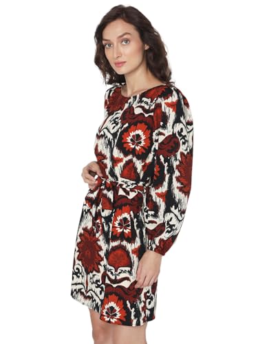 VERO MODA Women's Polyester A-Line Mini Dress (Black) - SaumyasStore