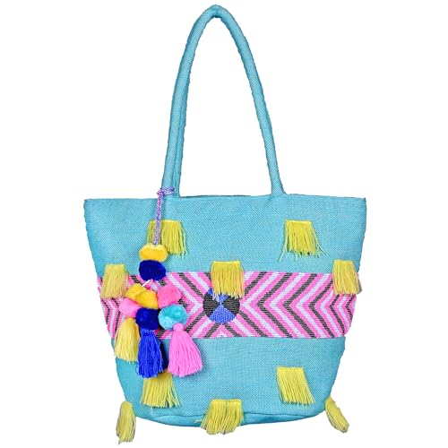 Boho Girl Multicolor Chateau Rose Beaded Tote For Women and Girls - SaumyasStore