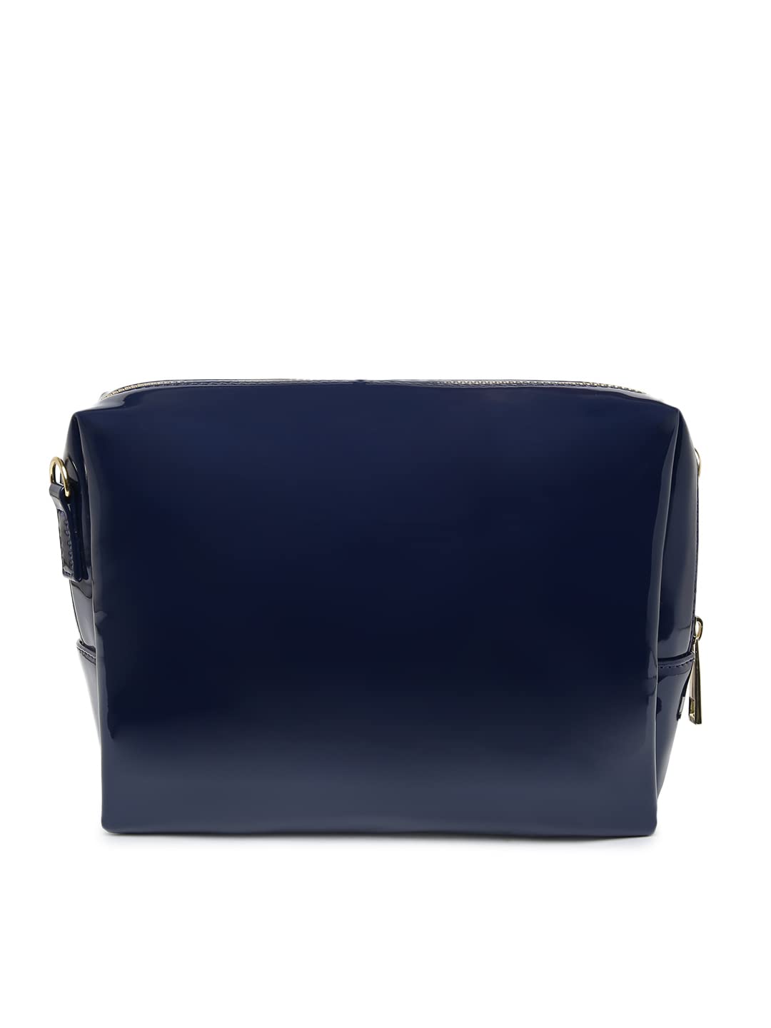 KLEIO Patent PU Leather Sling Crossbody Pouch for Women and Girls (HO8061KL-NB)(NAVY BLUE) - SaumyasStore