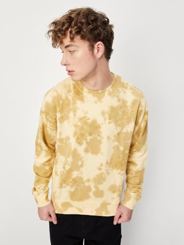 Max Mens Sweatshirt,Mustard,L - SaumyasStore