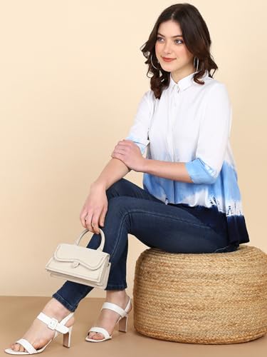 Maaesa Women Shirt (White) - SaumyasStore