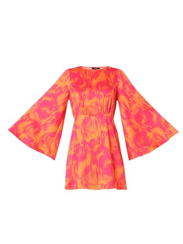 VERO MODA Women's Polyester Shift Above The Knee Dress (Pink Peacock) - SaumyasStore