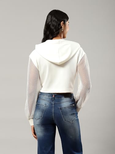 Label RITU KUMAR White Solid Sweatshirt - SaumyasStore