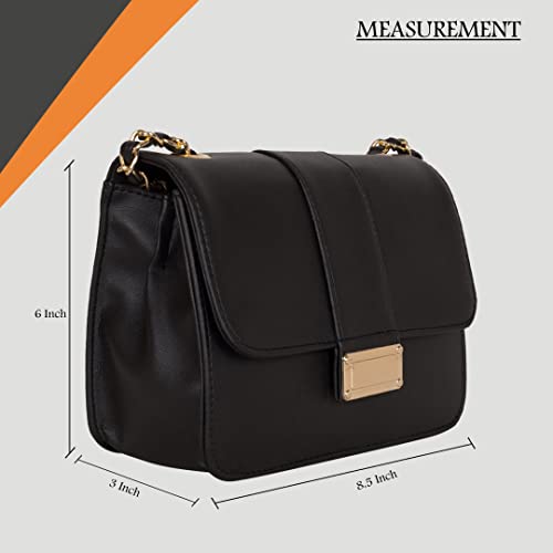 ADISA Women's Sling Bag (Black) - SaumyasStore